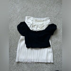 Top and mini skirts bundle